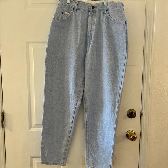 Vintage Union Made Lee Light-Wash High-Rise Jeans Sz Size 14 - Picture 1 of 8